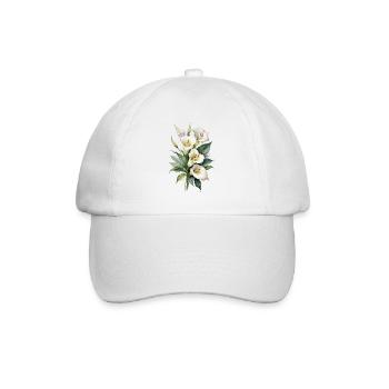 Calla Lily Watercolor Art | Elegant Floral - Baseball Cap - white/white - Front