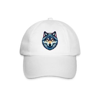 Wolf - Baseballkappe - Weiß/Weiß - Vorne