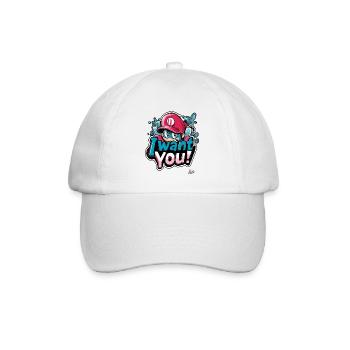 I want you - Baseball Cap - white/white - Front