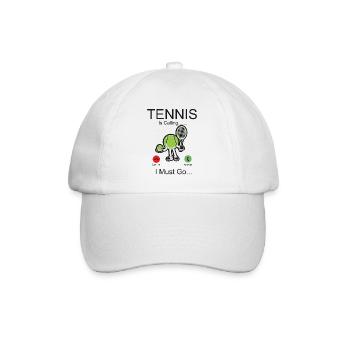 Drôle de joueur de tennis raquette téléphone - Casquette classique - blanc/blanc - Devant