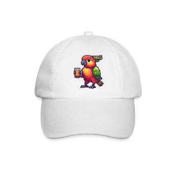 Papagai bière pixel - Casquette classique - blanc/blanc - Devant