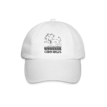 Black Cerberus Wolf Dog - Baseball Cap - white/white - Front