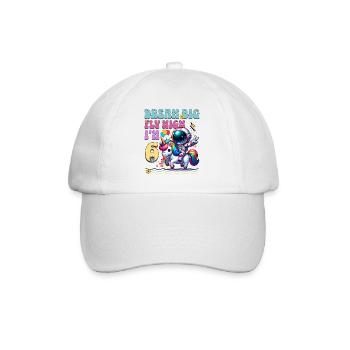 6e anniversaire de l’astronaute Licorne - Casquette classique - blanc/blanc - Devant