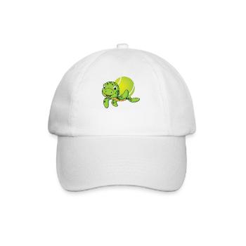 Drôle de joueur de tennis raquette chat - Casquette classique - blanc/blanc - Devant