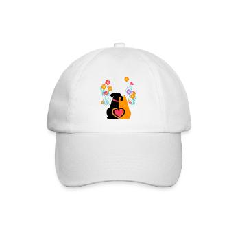 Dog, Cat, Garden, Love, Nature, Nature Lover - Baseball Cap - white/white - Front