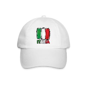 Italia Italiener Italienisch Italien - Baseballkappe - Weiß/Weiß - Vorne
