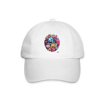 Bande folle de monstres drôles - Casquette classique - blanc/blanc - Devant