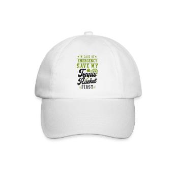 Funny Tennis Player Racket In Case - Baseball Cap - white/white - Front