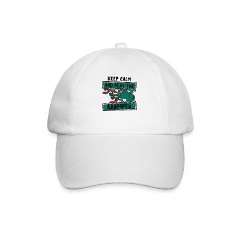 Restez calme et jouez du joueur de cornemuse - Casquette classique - blanc/blanc - Devant