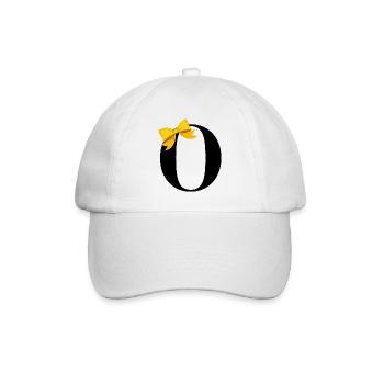 Letter o yellow bow - Baseball Cap - white/white - Front