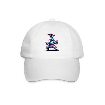 Chèvre de Karaté - Chèvre de combat en vêtements de Karaté - Casquette classique - blanc/blanc - Devant
