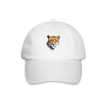 Cheetah Gepard - Baseballkappe - Weiß/Weiß - Vorne