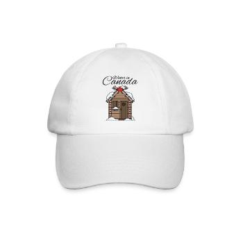Snowy Canadian Cottage - Baseball Cap - white/white - Front