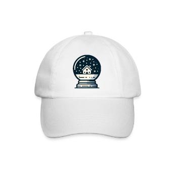 Schneekugel - Baseballkappe - Weiß/Weiß - Vorne