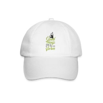 Drôle de joueur de tennis raquette bon - Casquette classique - blanc/blanc - Devant