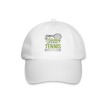 Funny Tennis Player Racket I'm - Baseballkappe - Weiß/Weiß - Vorne