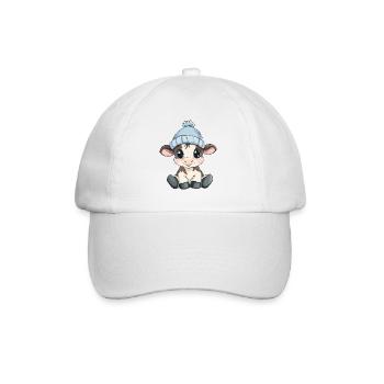 Vache mignonne, bébé enfants mignons, animal veau dessin animé - Casquette classique - blanc/blanc - Devant