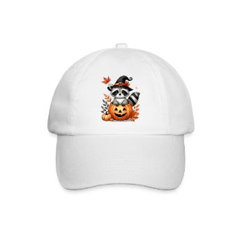 Raton laveur d’Halloween à la citrouille : Doux plaisir effrayant - Casquette classique - blanc/blanc - Devant
