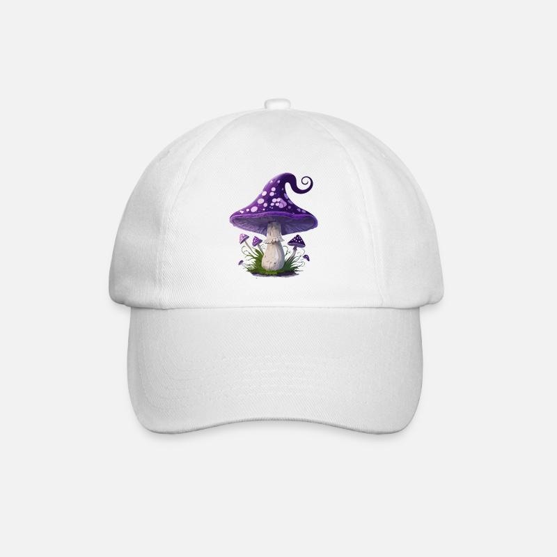 Fantasy mushroom - Baseball Cap - white/white