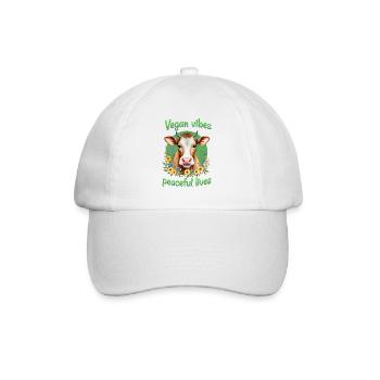 Vibrations végétaliennes, vies paisibles - Casquette classique - blanc/blanc - Devant