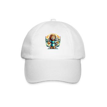 Christliche Kleidung Löwe Und Lamm Engel - Baseballkappe - Weiß/Weiß - Vorne