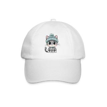 Cat Cute Cute Baby Kids Animal Cartoon - Baseball Cap - white/white - Front