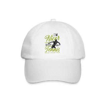 drôle de raquette de joueur de tennis je suis - Casquette classique - blanc/blanc - Devant