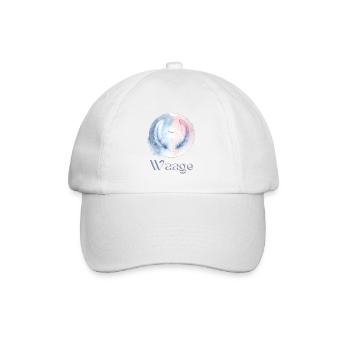 Elegantes Waage Sternzeichen Aquarell Geschenk - Baseballkappe - Weiß/Weiß - Vorne