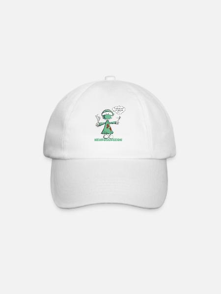 neurochirurgien disant chirurgien bâton figure dessin animé - Casquette classique - blanc/blanc