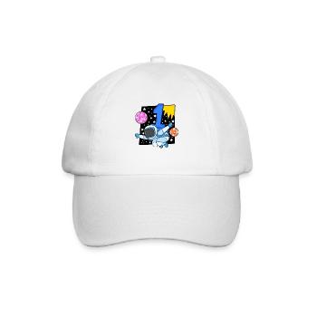Number 1 Number One - Astronaut Motif - Baseball Cap - white/white - Front