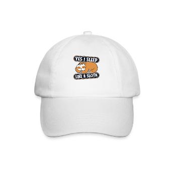 Je dors comme un paresseux Folivora à gorge brune - Casquette classique - blanc/blanc - Devant