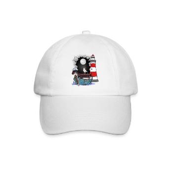 Maritime Seahorse Adventure Sailor Travel Boat - Baseball Cap - white/white - Front