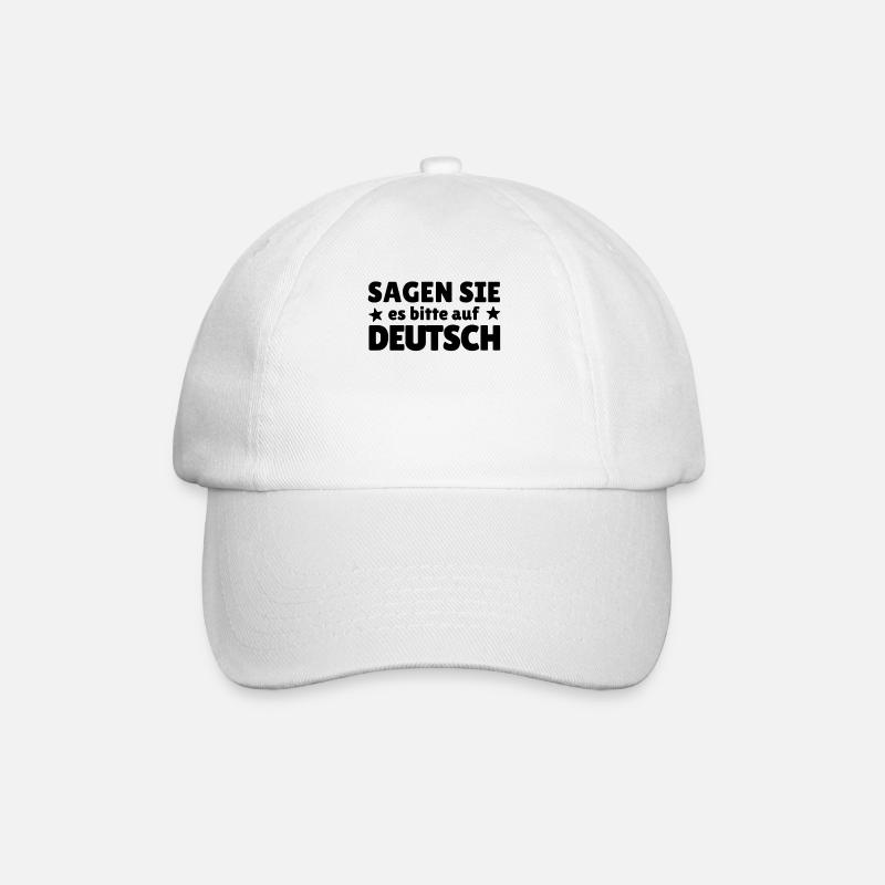 Sagen Sie Es Bitte Auf Deutsch Deutschlehrer - Baseballkappe - Weiß/Weiß