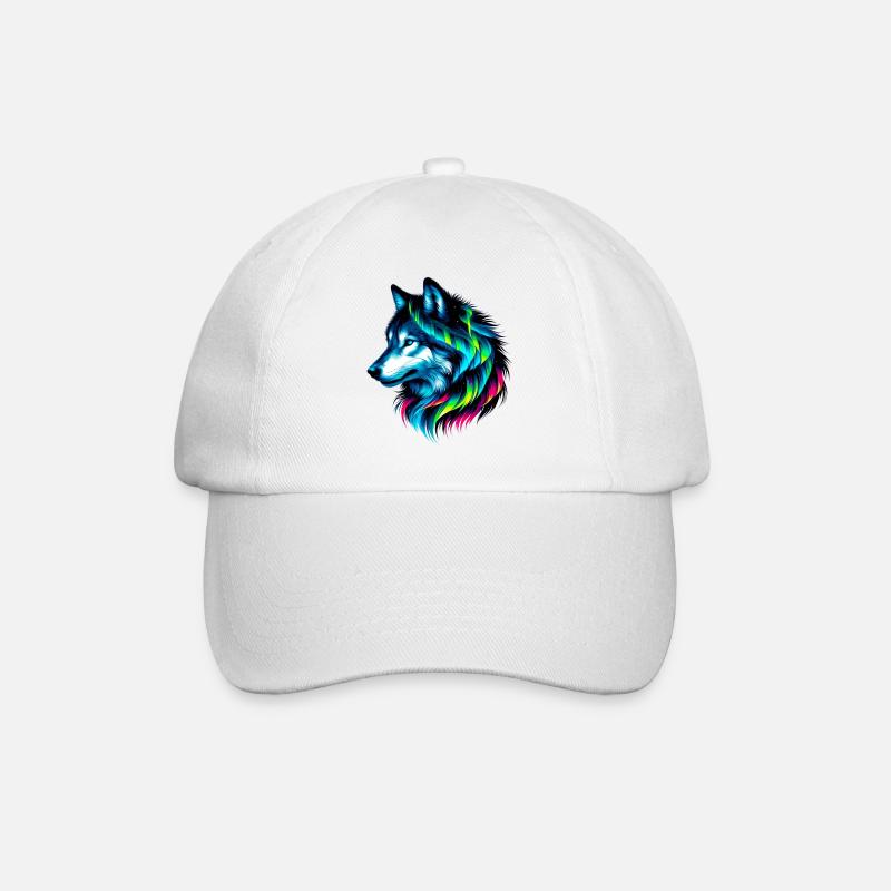 Wolf - Baseballkappe - Weiß/Weiß