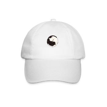 Yin and Yang Buddhism Graphic Cats Cat Holder - Baseball Cap - white/white - Front