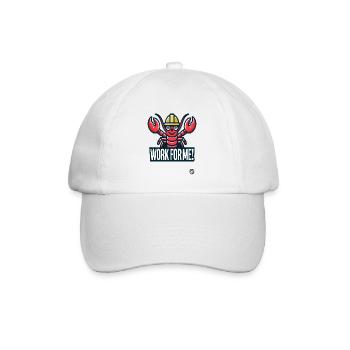 Construction worker Hummer, work for me - Baseball Cap - white/white - Front