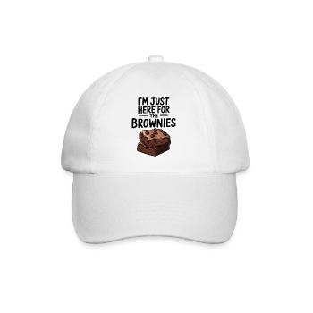 Brownies Spruch Gebäck Lustiges Brownie Geschenk - Baseballkappe - Weiß/Weiß - Vorne