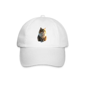Cat Norwegian Forest Cat Norwegian Forest Cats - Baseball Cap - white/white - Front
