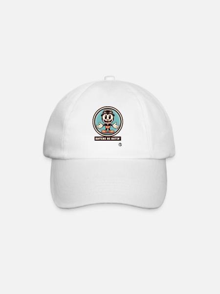 Dessin animé rétro vintage - Les détracteurs détestent - Casquette classique - blanc/blanc