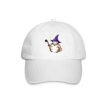 Orange Katze Cat Hexe Witch Halloween Kawaii cute - Baseballkappe - Weiß/Weiß - Vorne