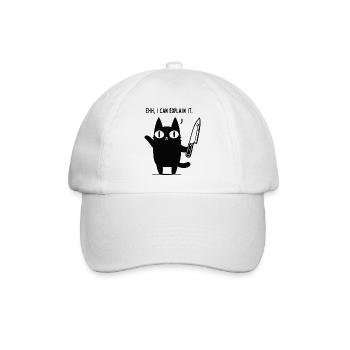 CAT | Ehh, I can explain it - Baseball Cap - white/white - Front