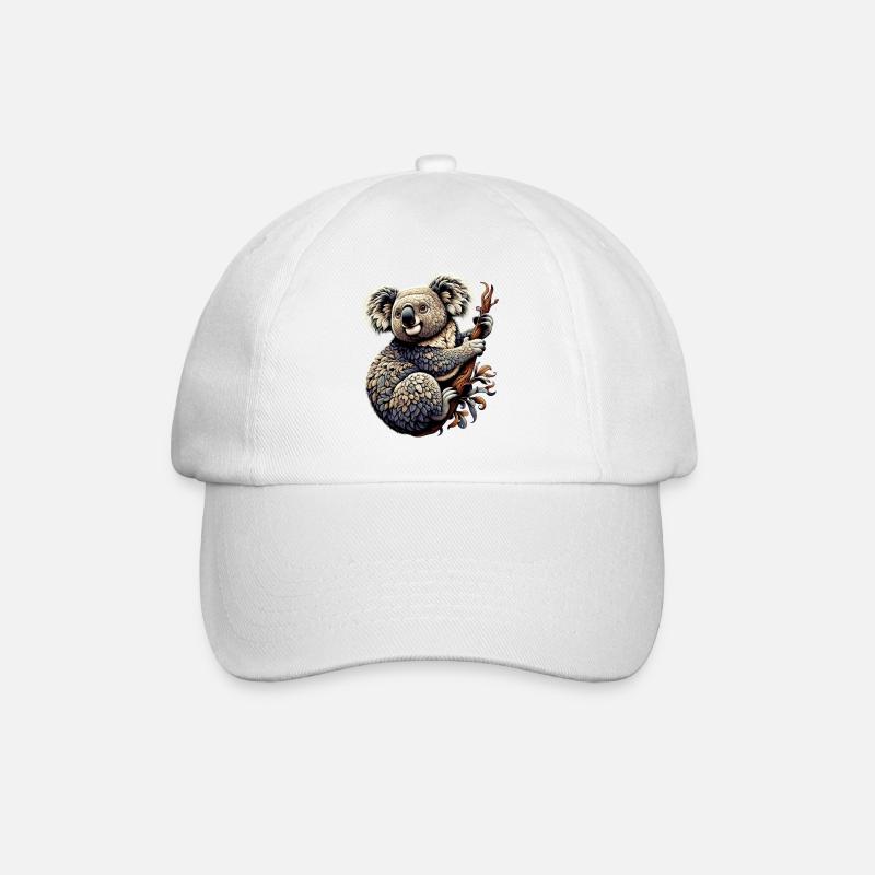 Koala - Baseballkappe - Weiß/Weiß