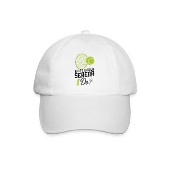 Funny Tennis Player Racket What - Baseball Cap - white/white - Front