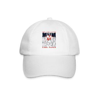 See You Later Kami Paper Folding Owl Paper Crane - Baseball Cap - white/white - Front