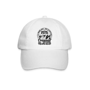 2015 November Original 9 Year Old Birthday Gift - Baseball Cap - white/white - Front