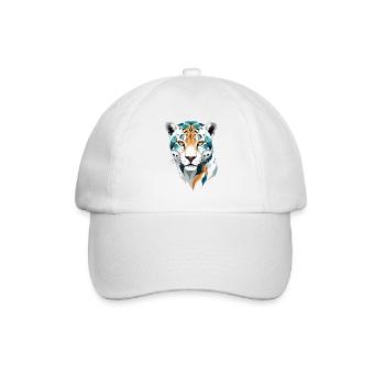 Leopard Vector Art Vibrant Colors Illustration - Baseball Cap - white/white - Front