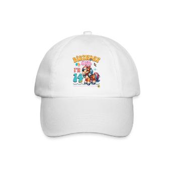 14e anniversaire fille équitation - Casquette classique - blanc/blanc - Devant