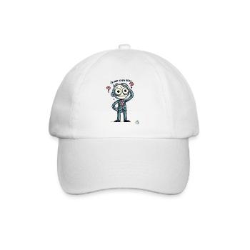 Cartoon Man: I'm Not Even Real - Baseball Cap - white/white - Front