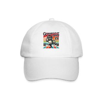 Groove is in My Nature Cool Raccoon Retro Music - Baseball Cap - white/white - Front