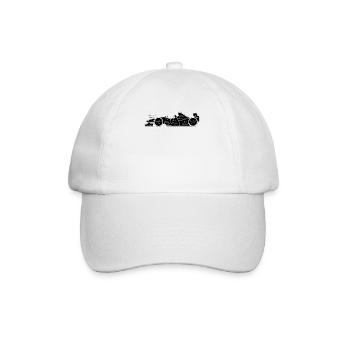 Pièces détachées d’une voiture de course, Formule course, Course masculine - Casquette classique - blanc/blanc - Devant